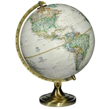 National Geographic - Globe terrestre lumineux politique type antique  (Collection carbon)